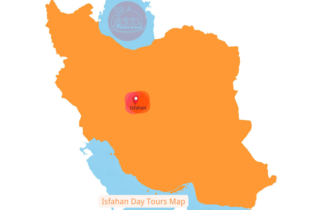¡Explora la ruta de viaje de Isfahán en el mapa!